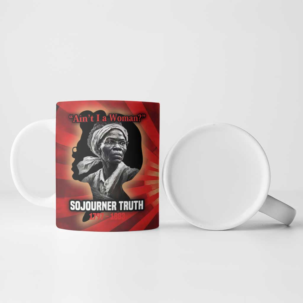 Sojourner Truth Ceramic Mug Ain’t I a Woman - Akron 1851 Speech Tribute Design - African Pride