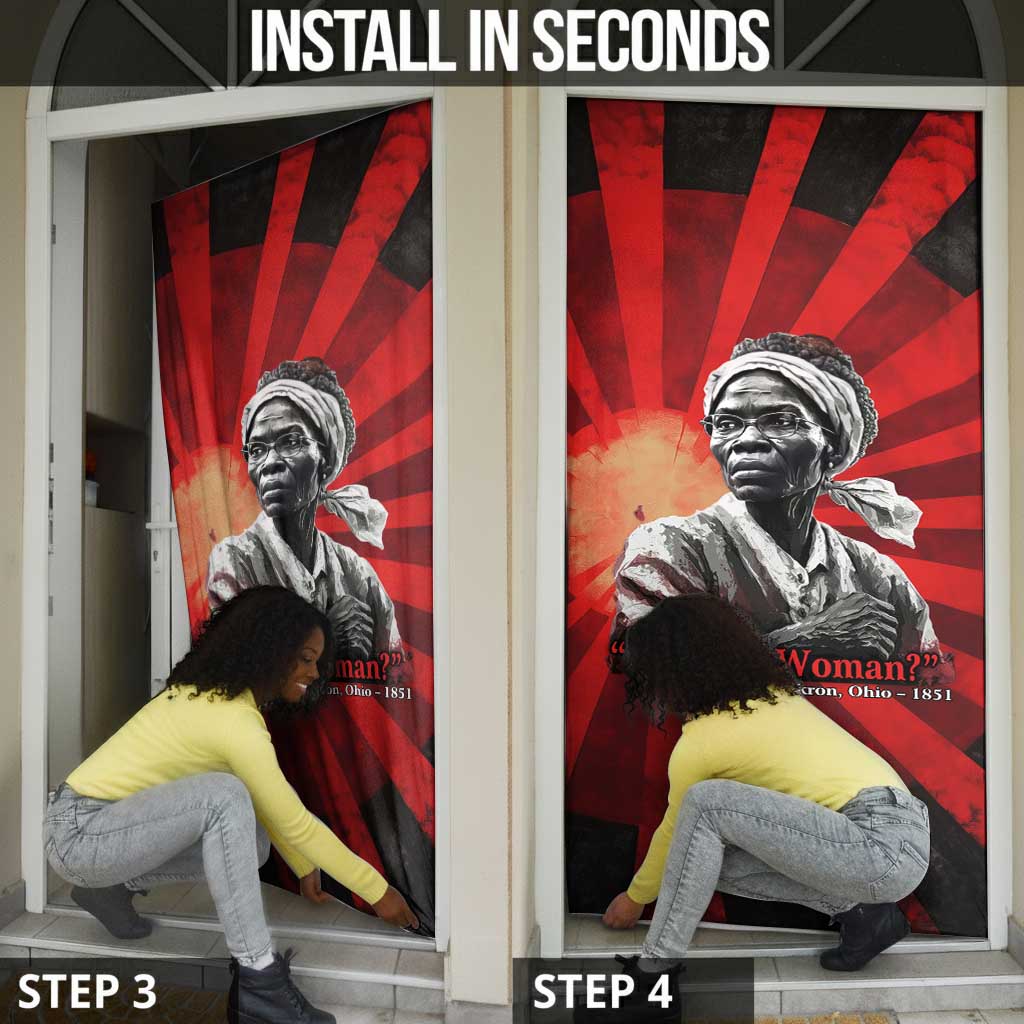 Sojourner Truth Door Cover Ain’t I a Woman - Akron 1851 Speech Tribute Design - African Pride