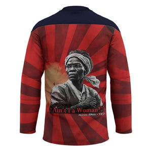 Sojourner Truth Hockey Jersey Ain’t I a Woman - Akron 1851 Speech Tribute Design - African Pride