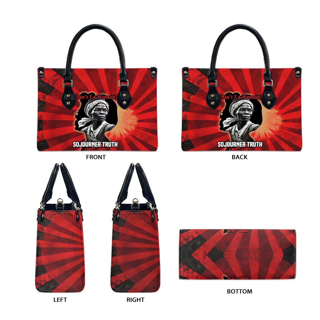 Sojourner Truth Leather Bag Ain’t I a Woman - Akron 1851 Speech Tribute Design - African Pride