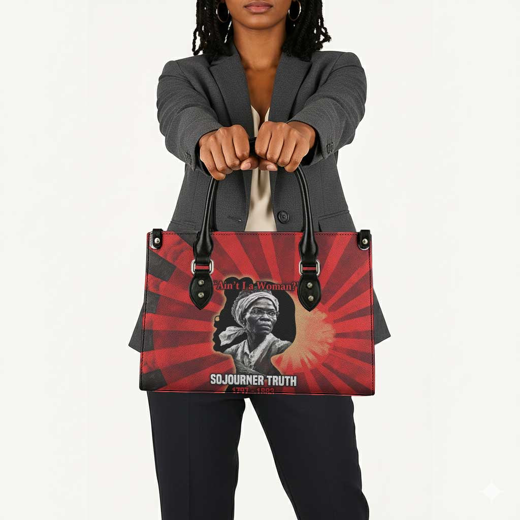 Sojourner Truth Leather Bag Ain’t I a Woman - Akron 1851 Speech Tribute Design - African Pride