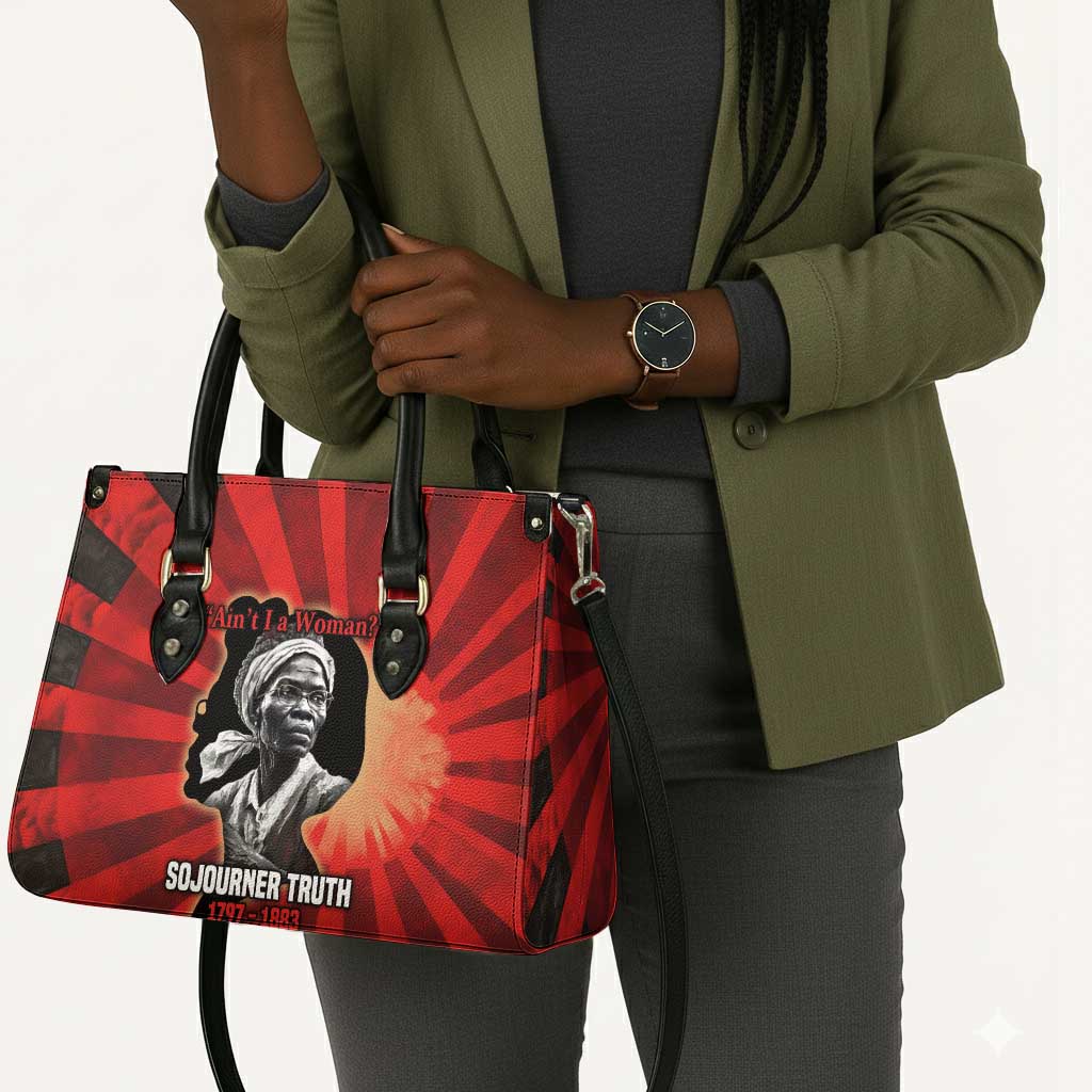 Sojourner Truth Leather Bag Ain’t I a Woman - Akron 1851 Speech Tribute Design - African Pride