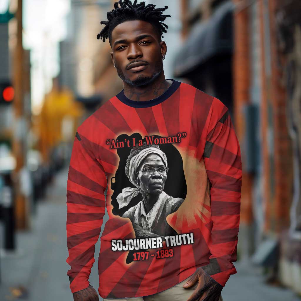 Sojourner Truth Long Sleeve Shirt Ain’t I a Woman - Akron 1851 Speech Tribute Design - African Pride