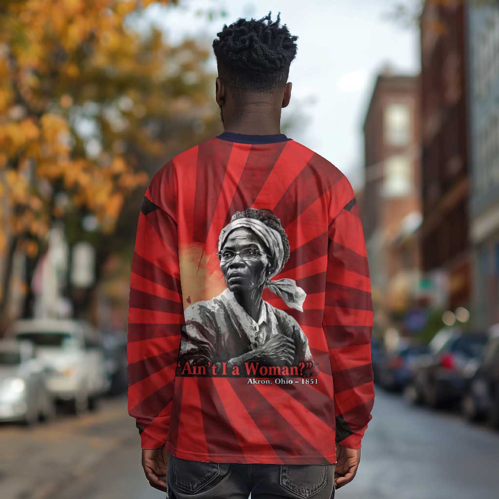 Sojourner Truth Long Sleeve Shirt Ain’t I a Woman - Akron 1851 Speech Tribute Design - African Pride