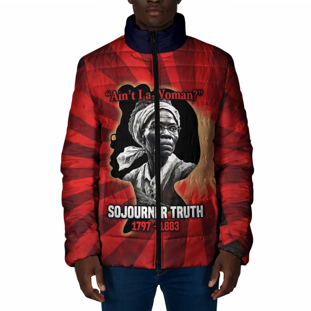 Sojourner Truth Padded Jacket Ain’t I a Woman - Akron 1851 Speech Tribute Design - African Pride