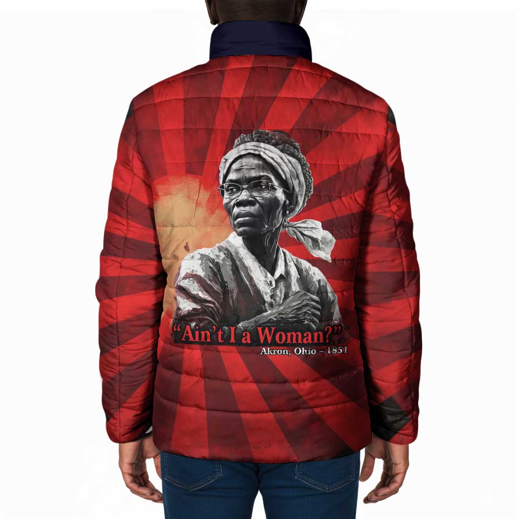 Sojourner Truth Padded Jacket Ain’t I a Woman - Akron 1851 Speech Tribute Design - African Pride