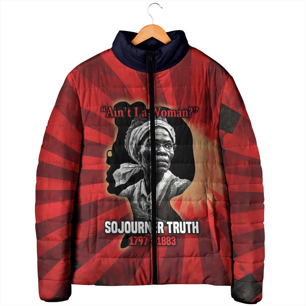 Sojourner Truth Padded Jacket Ain’t I a Woman - Akron 1851 Speech Tribute Design - African Pride