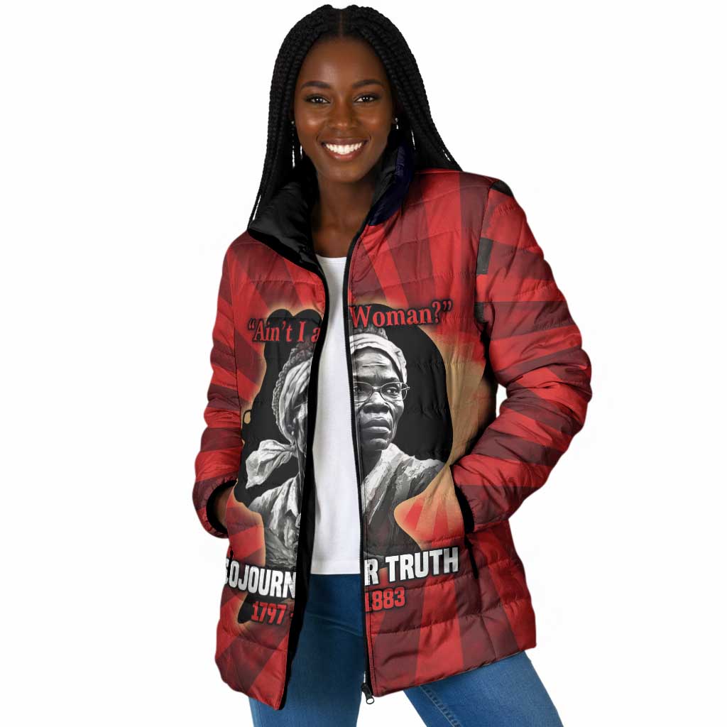 Sojourner Truth Padded Jacket Ain’t I a Woman - Akron 1851 Speech Tribute Design - African Pride