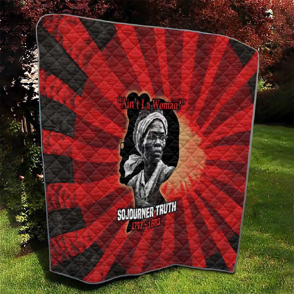 Sojourner Truth Quilt Ain’t I a Woman - Akron 1851 Speech Tribute Design - African Pride