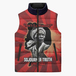 Sojourner Truth Sleeveless Puffer Jacket Ain’t I a Woman - Akron 1851 Speech Tribute Design - African Pride