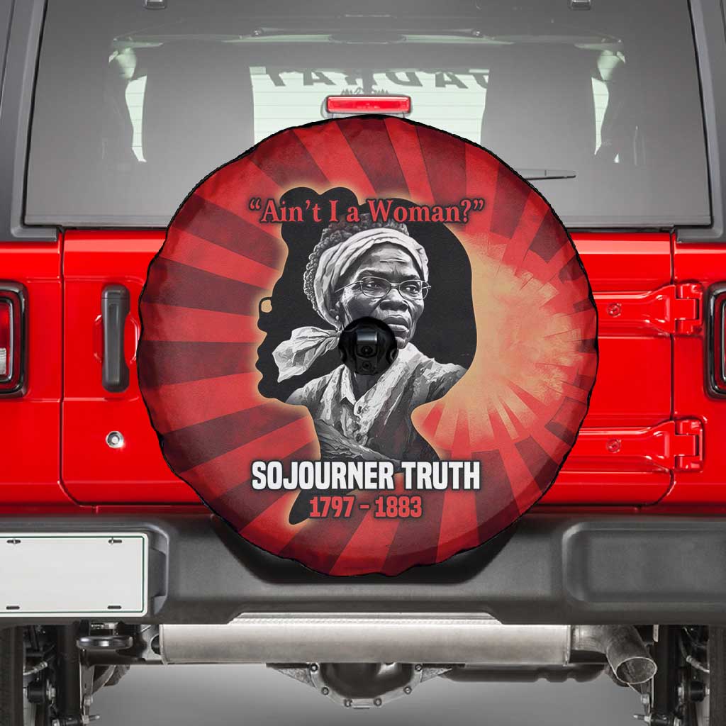 Sojourner Truth Spare Tire Cover Ain’t I a Woman - Akron 1851 Speech Tribute Design - African Pride