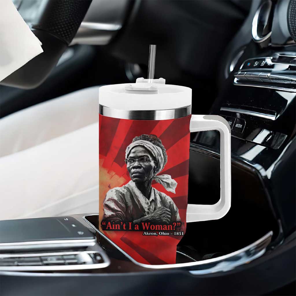 Sojourner Truth Tumbler With Handle Ain’t I a Woman - Akron 1851 Speech Tribute Design - African Pride