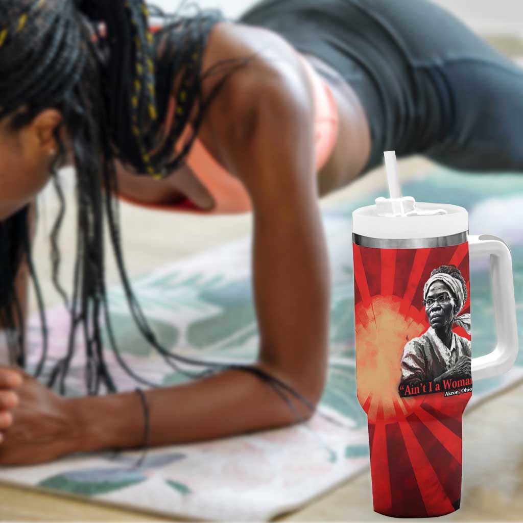 Sojourner Truth Tumbler With Handle Ain’t I a Woman - Akron 1851 Speech Tribute Design - African Pride