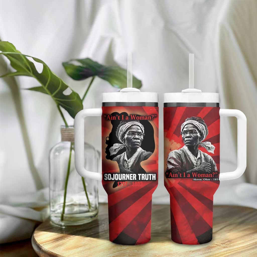 Sojourner Truth Tumbler With Handle Ain’t I a Woman - Akron 1851 Speech Tribute Design - African Pride