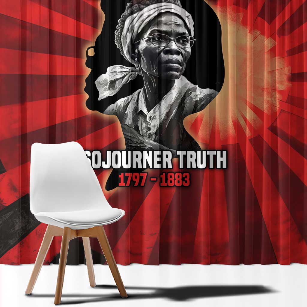 Sojourner Truth Window Curtain Ain’t I a Woman - Akron 1851 Speech Tribute Design - African Pride