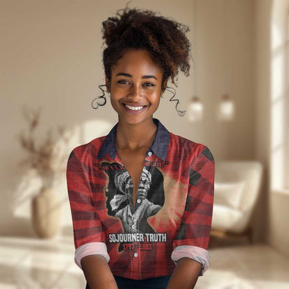 Sojourner Truth Women Casual Shirt Ain’t I a Woman - Akron 1851 Speech Tribute Design - African Pride