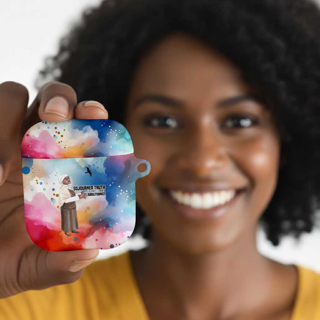 Sojourner Truth AirPods Case I Sell the Shadow - Abolitionist Legacy Watercolor Design - African Pride