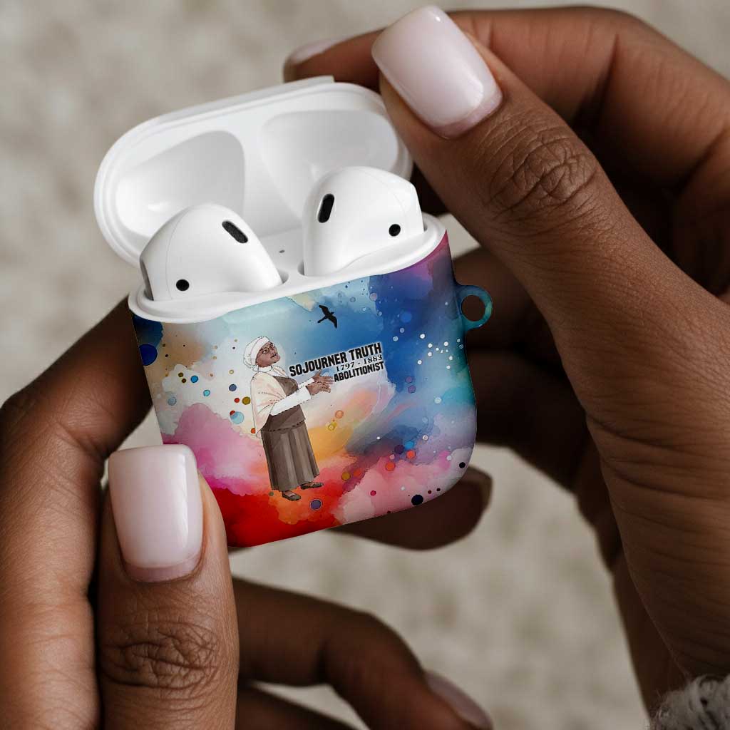Sojourner Truth AirPods Case I Sell the Shadow - Abolitionist Legacy Watercolor Design - African Pride