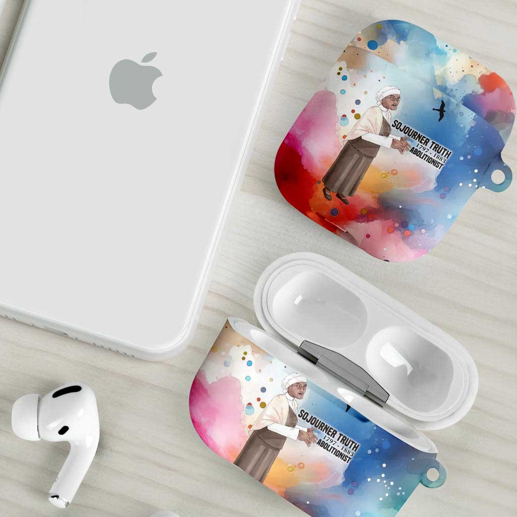 Sojourner Truth AirPods Case I Sell the Shadow - Abolitionist Legacy Watercolor Design - African Pride
