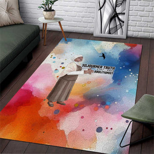 Sojourner Truth Area Rug I Sell the Shadow - Abolitionist Legacy Watercolor Design - African Pride