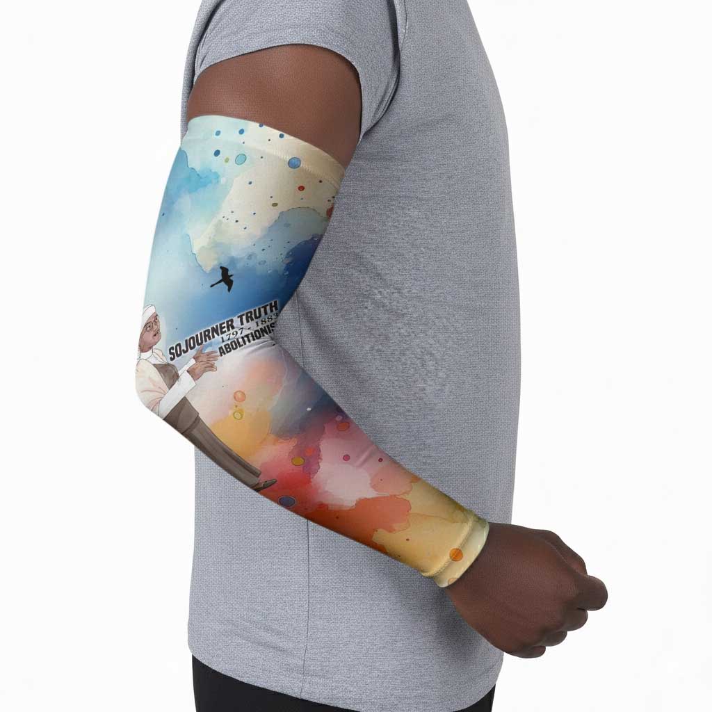 Sojourner Truth Arm Sleeves I Sell the Shadow - Abolitionist Legacy Watercolor Design - African Pride