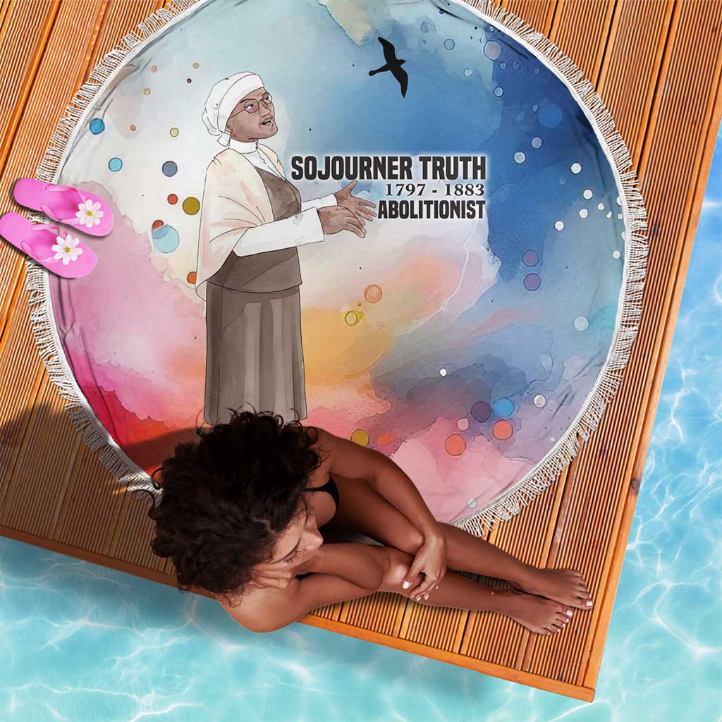 Sojourner Truth Beach Blanket I Sell the Shadow - Abolitionist Legacy Watercolor Design - African Pride