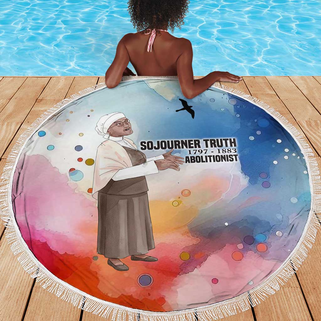 Sojourner Truth Beach Blanket I Sell the Shadow - Abolitionist Legacy Watercolor Design - African Pride