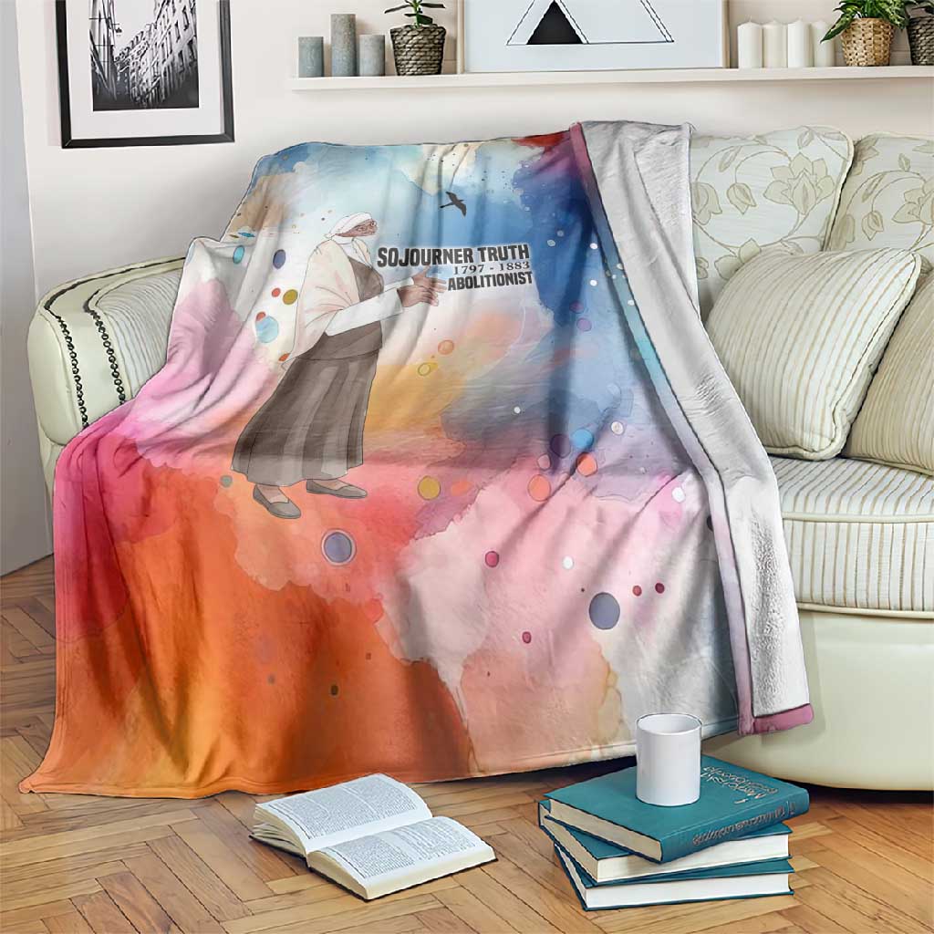 Sojourner Truth Blanket I Sell the Shadow - Abolitionist Legacy Watercolor Design - African Pride