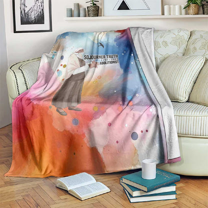 Sojourner Truth Blanket I Sell the Shadow - Abolitionist Legacy Watercolor Design - African Pride