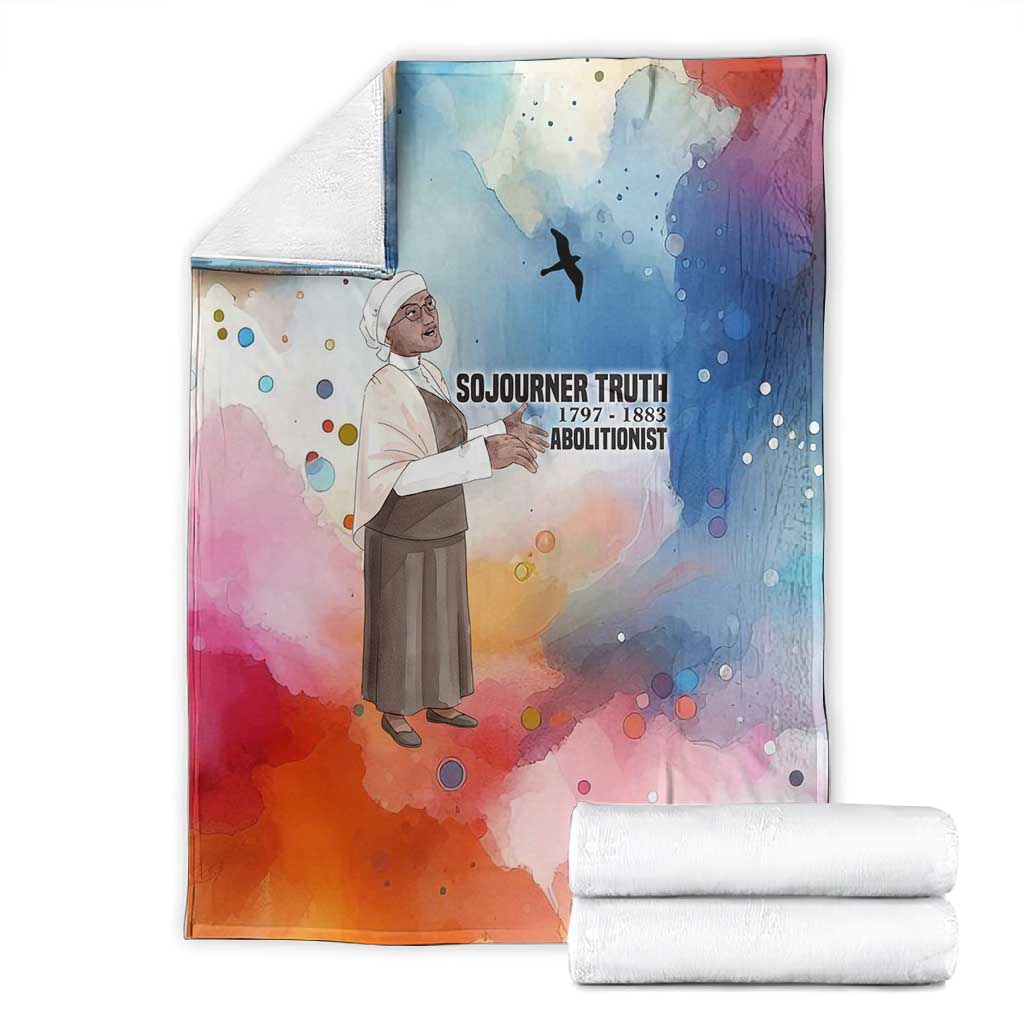 Sojourner Truth Blanket I Sell the Shadow - Abolitionist Legacy Watercolor Design - African Pride