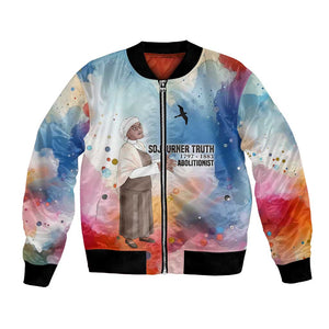 Sojourner Truth Bomber Jacket I Sell the Shadow - Abolitionist Legacy Watercolor Design - African Pride