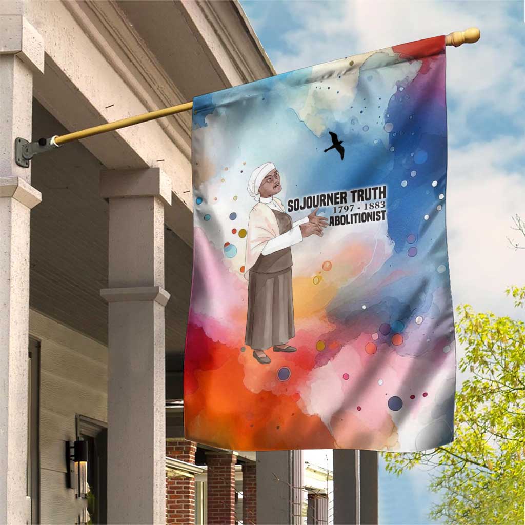 Sojourner Truth Garden Flag I Sell the Shadow - Abolitionist Legacy Watercolor Design - African Pride