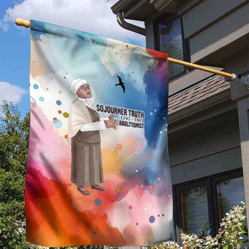 Sojourner Truth Garden Flag I Sell the Shadow - Abolitionist Legacy Watercolor Design - African Pride