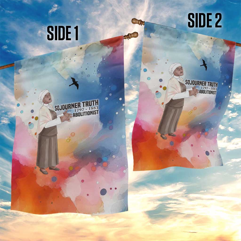 Sojourner Truth Garden Flag I Sell the Shadow - Abolitionist Legacy Watercolor Design - African Pride