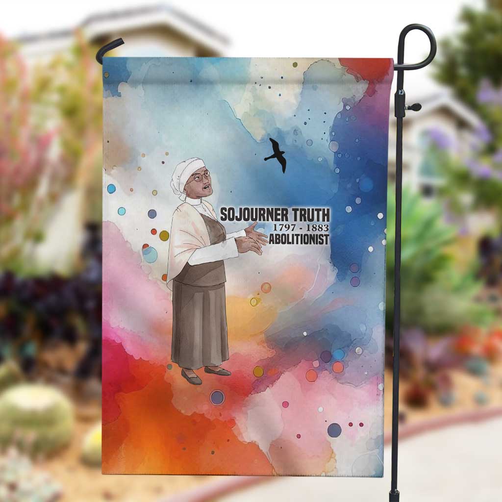 Sojourner Truth Garden Flag I Sell the Shadow - Abolitionist Legacy Watercolor Design - African Pride