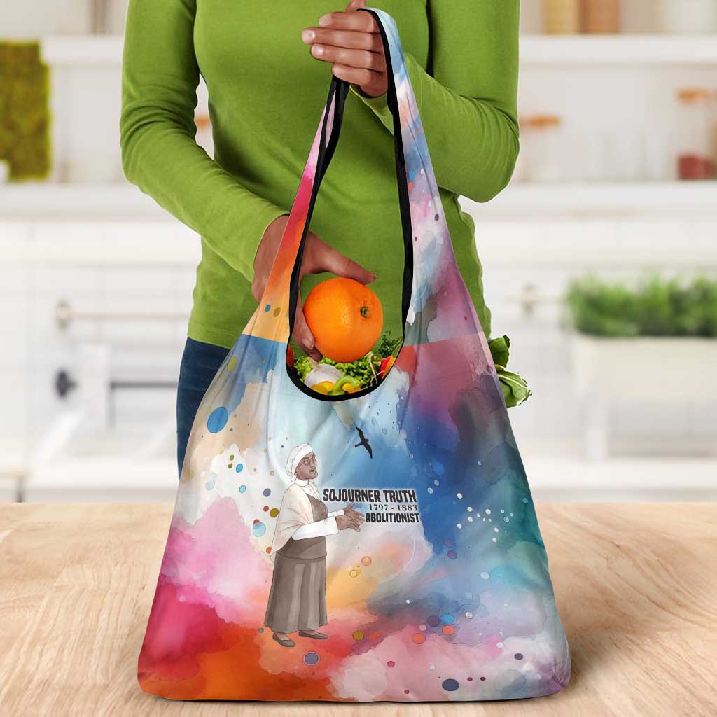 Sojourner Truth Grocery Bag I Sell the Shadow - Abolitionist Legacy Watercolor Design - African Pride