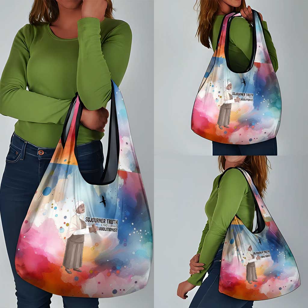 Sojourner Truth Grocery Bag I Sell the Shadow - Abolitionist Legacy Watercolor Design - African Pride