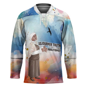 Sojourner Truth Hockey Jersey I Sell the Shadow - Abolitionist Legacy Watercolor Design - African Pride