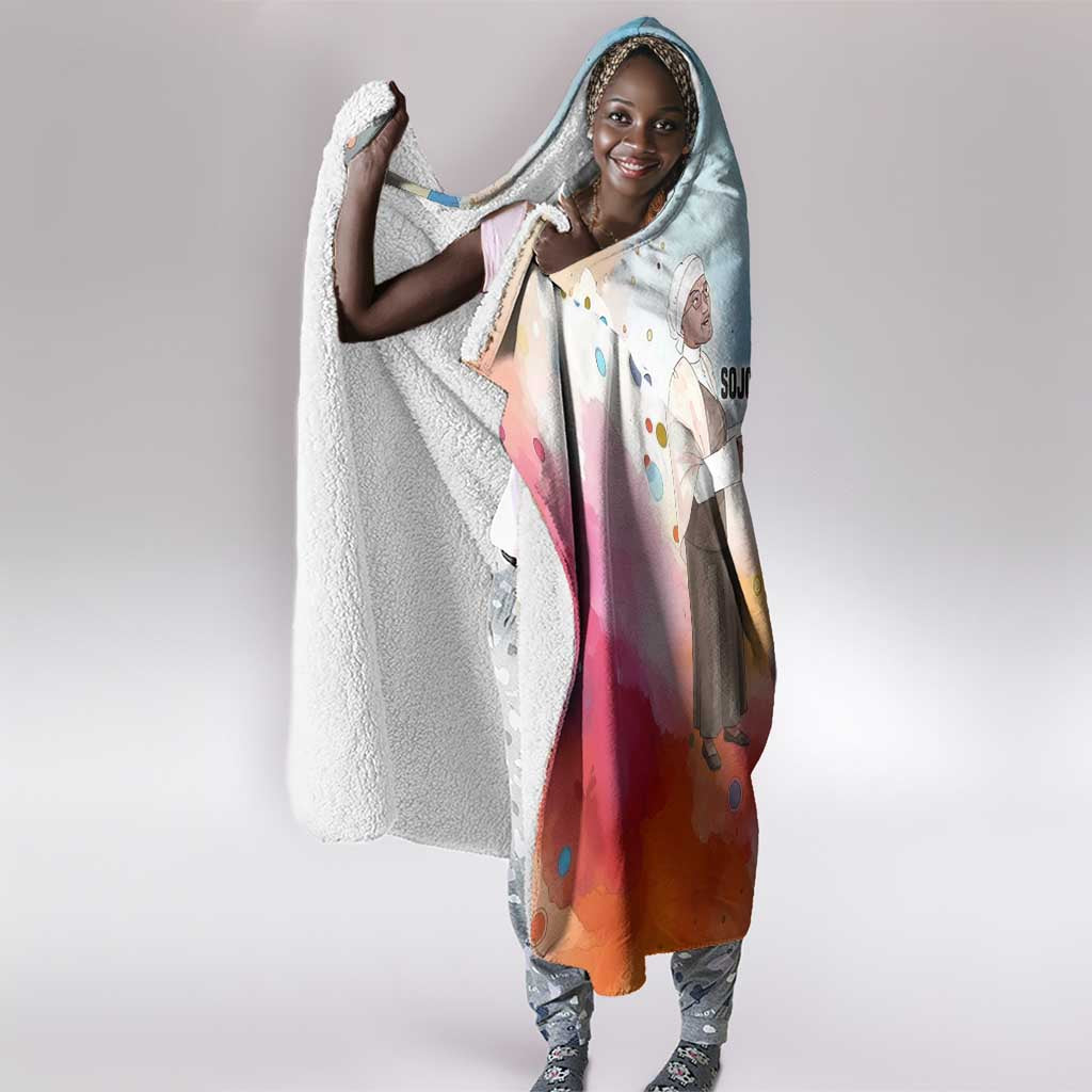 Sojourner Truth Hooded Blanket I Sell the Shadow - Abolitionist Legacy Watercolor Design - African Pride