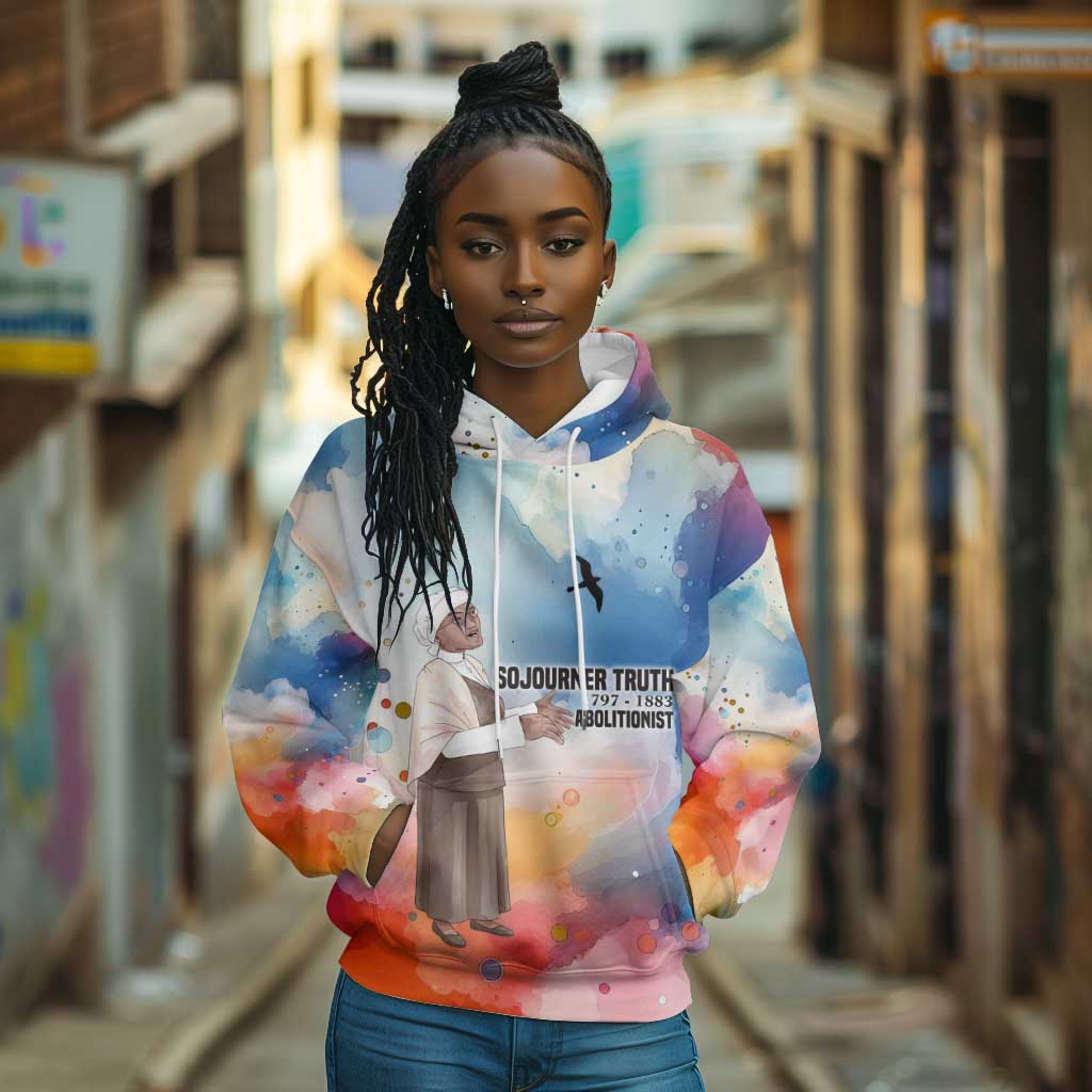 Sojourner Truth Hoodie I Sell the Shadow - Abolitionist Legacy Watercolor Design - African Pride