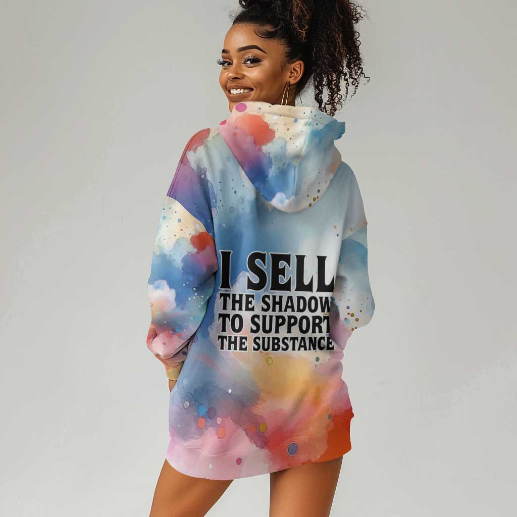 Sojourner Truth Hoodie Dress I Sell the Shadow - Abolitionist Legacy Watercolor Design - African Pride