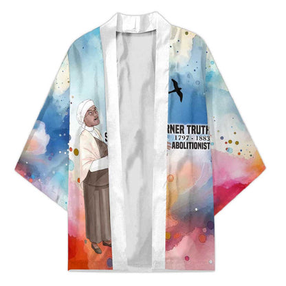 Sojourner Truth Kimono I Sell the Shadow - Abolitionist Legacy Watercolor Design - African Pride