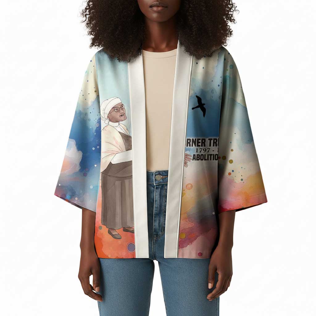 Sojourner Truth Kimono I Sell the Shadow - Abolitionist Legacy Watercolor Design - African Pride