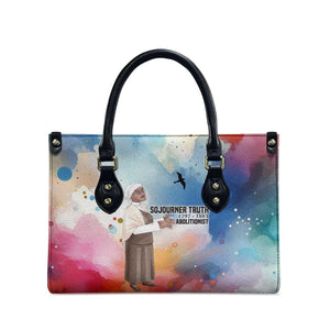 Sojourner Truth Leather Bag I Sell the Shadow - Abolitionist Legacy Watercolor Design - African Pride