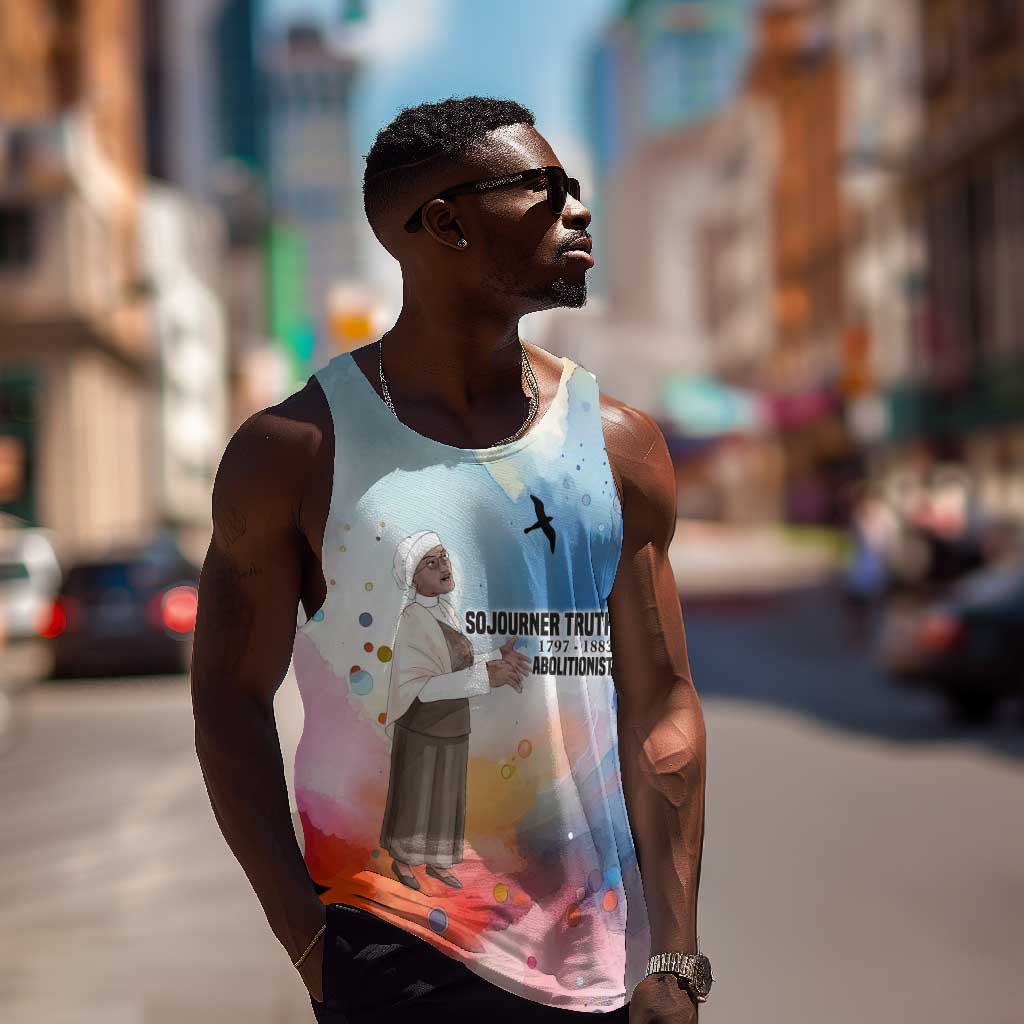 Sojourner Truth Men Tank Top I Sell the Shadow - Abolitionist Legacy Watercolor Design - African Pride