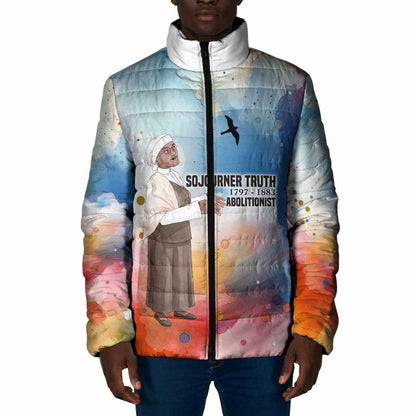 Sojourner Truth Padded Jacket I Sell the Shadow - Abolitionist Legacy Watercolor Design - African Pride