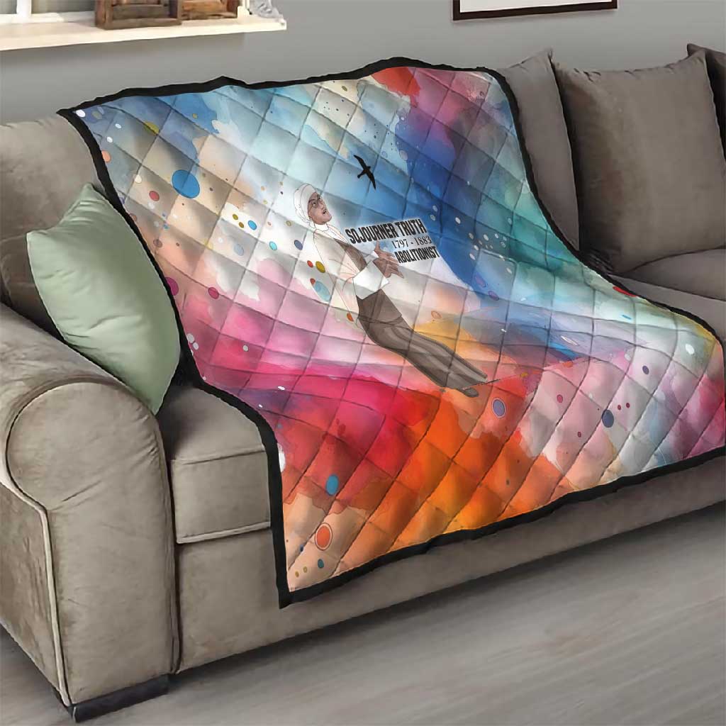 Sojourner Truth Quilt I Sell the Shadow - Abolitionist Legacy Watercolor Design - African Pride