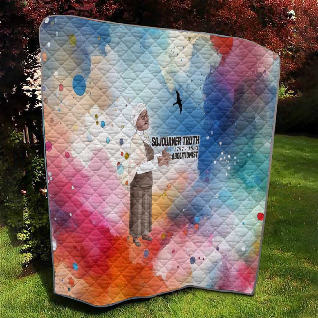 Sojourner Truth Quilt I Sell the Shadow - Abolitionist Legacy Watercolor Design - African Pride