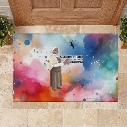 Sojourner Truth Rubber Doormat I Sell the Shadow - Abolitionist Legacy Watercolor Design - African Pride