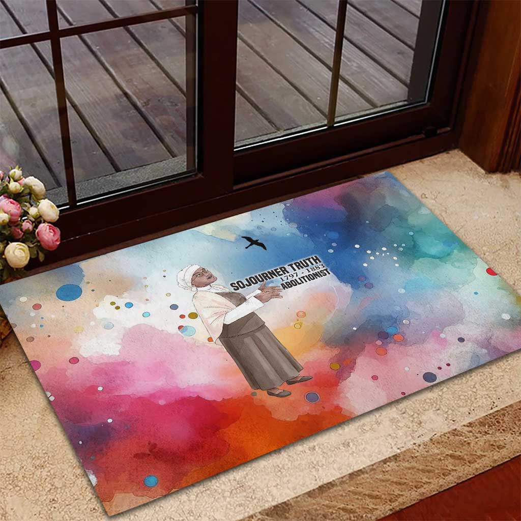 Sojourner Truth Rubber Doormat I Sell the Shadow - Abolitionist Legacy Watercolor Design - African Pride
